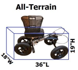 knee scooter all-terrain model folded
