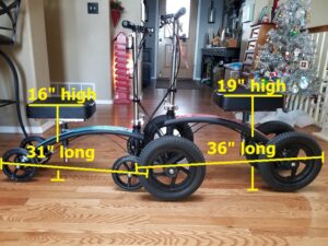 Standard Knee Scooters Specs - Knee Scooter USA - Leg Scooter Rentals