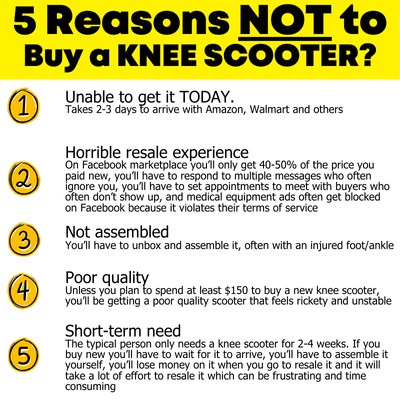 5 reasons not to buy a knee scooter