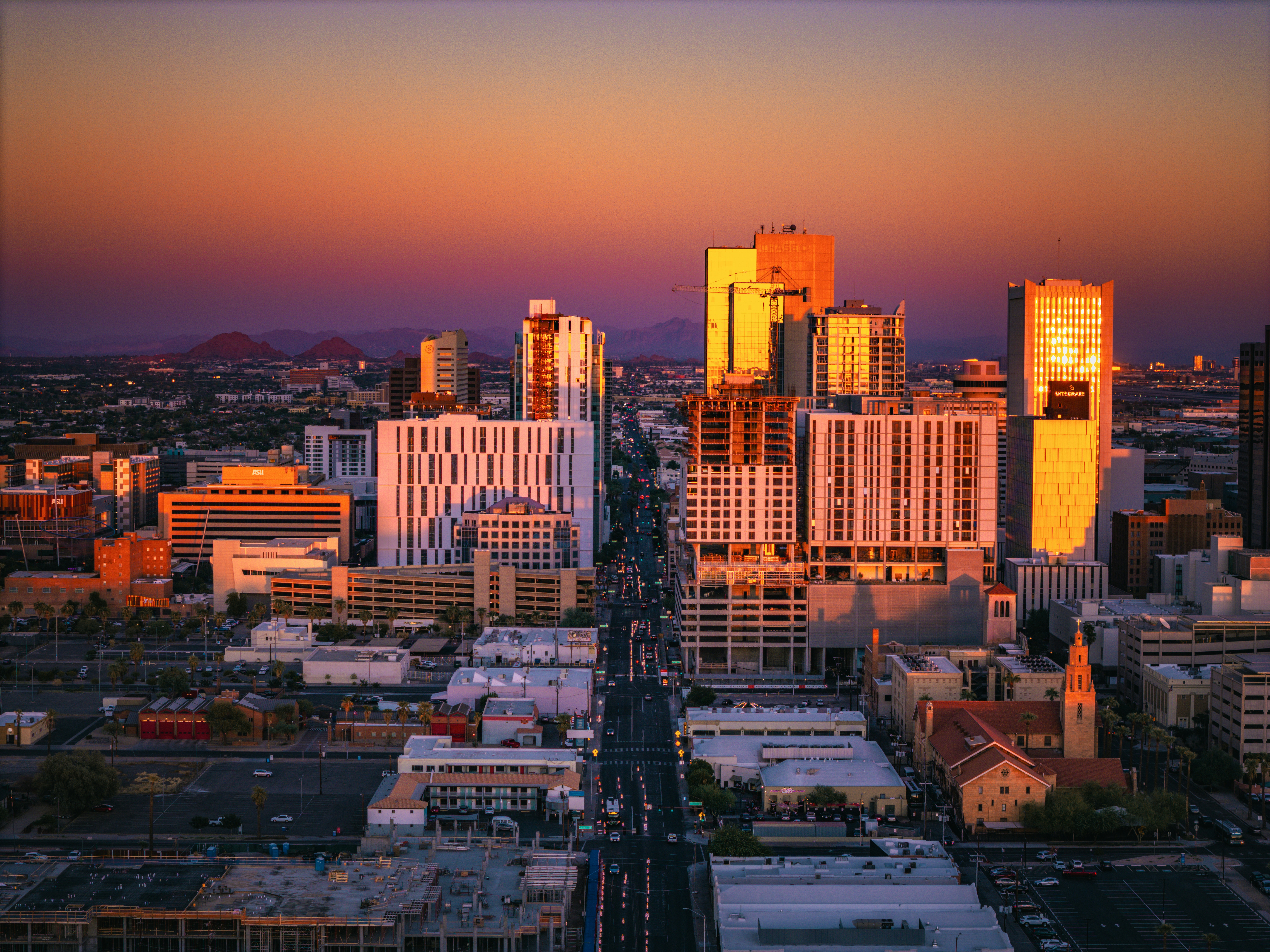 Downtown Phoenix Sunset View