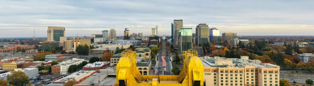 Sacramento California Aerial skyview
