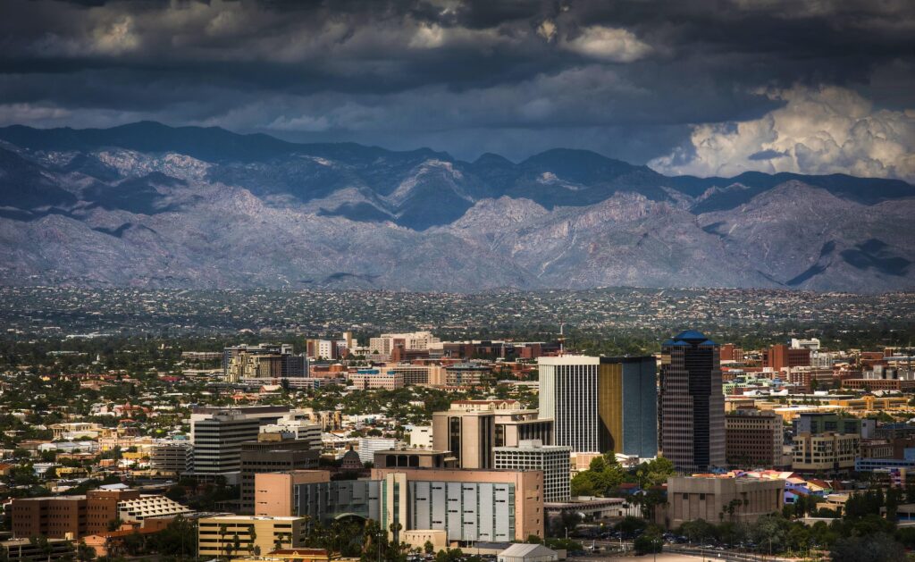 Tucson Arizona skyline view