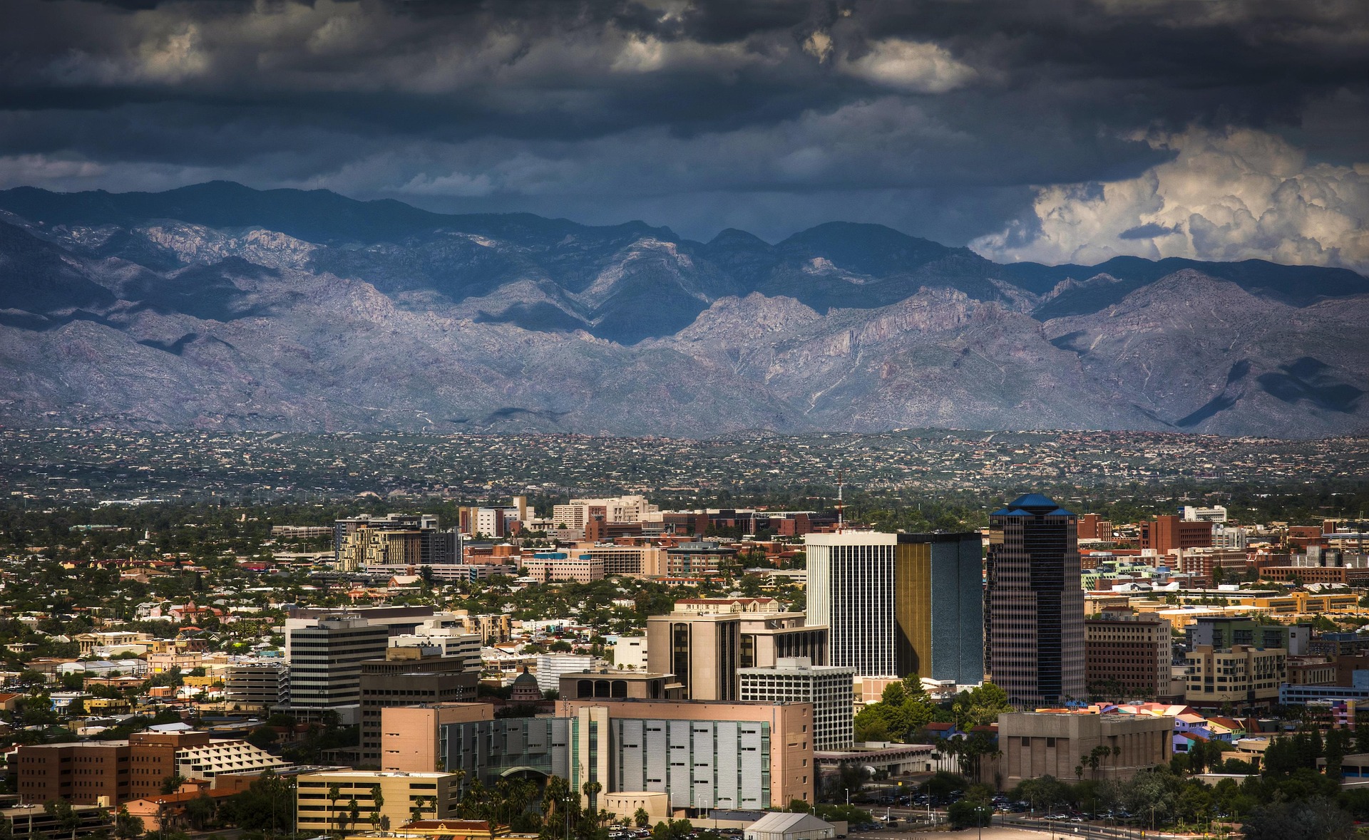 Downtown Tucson skyline view.