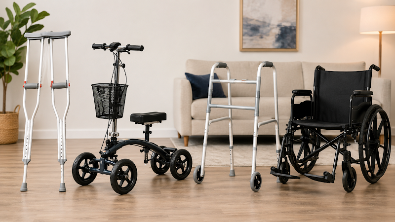 Comparing knee scooter, crutches, walker, and wheelchair costs