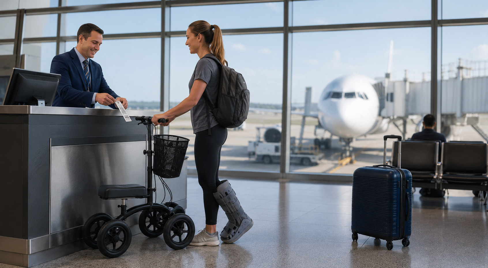 Can You Take A Knee Scooter On An Airplane?