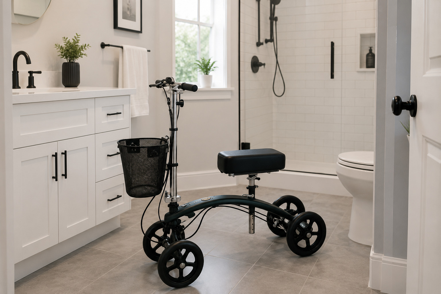 How To Use The Bathroom With A Knee Scooter